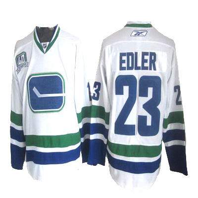 2012 New style Vancouver Canucks 23 Alexander Edler 40th Anniversary White NHL Hockey Jersey